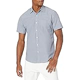 Amazon.com: Amazon Essentials Men's Regular-fit Short-Sleeve Poplin ...
