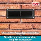 Map Louvre Vent Cover 9 x 3 Plastic Louvre with Mosquito Net Dark Brown view 4