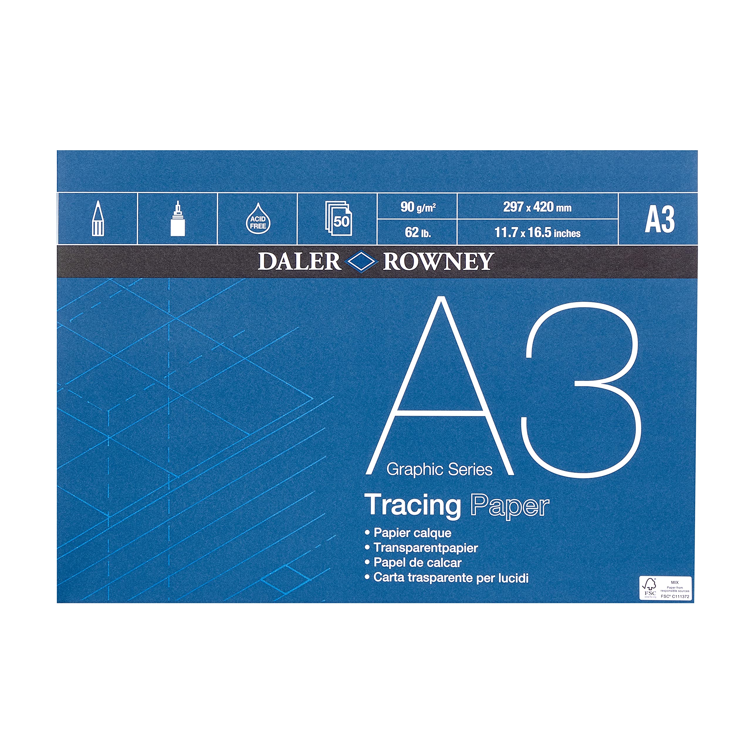 DR Tracing Pads 90 gsm - A3, GDATP90A3