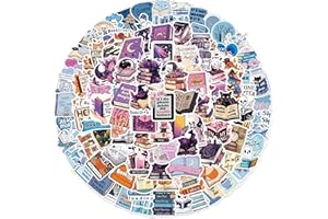 200Pcs Book Stickers, Funny Bookish & Reading Vinyl Stickers Decals for Kindle Tablet case Laptop Water Bottle Phone Luggage,