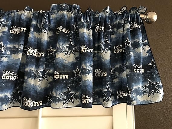 Zen Creative Designs 100% Cotton NFL Sports Team Dallas Cowboys Camouflage Print Window Valance Panel/Kids Nursery Window Treatment Decor