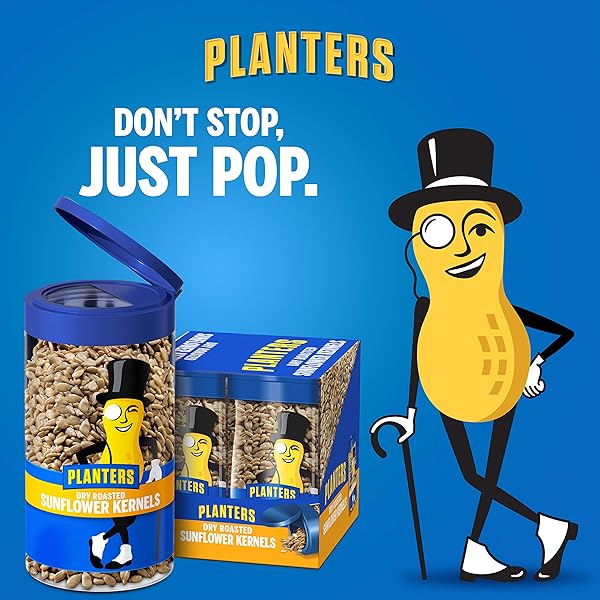 PLANTERS POP & POUR DRY ROASTED SUNFLOWER KERNELS 5.85 OZ JAR – PORTABLE SNACK FOR EASY SNACKING – ALTERNATIVE TO SUNFLOWER SEEDS – GREAT AFTER SCHOOL SNACK OR MOVIE SNACKS – KOSHER