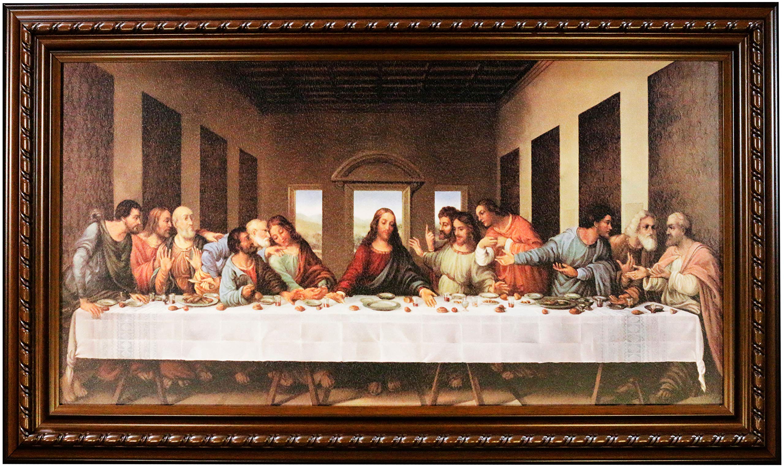 Mom’s Art Studio - Last Supper Wall Decor 45 X 26.5 Inches, Leonardo Da Vinci Reproductions, Museum