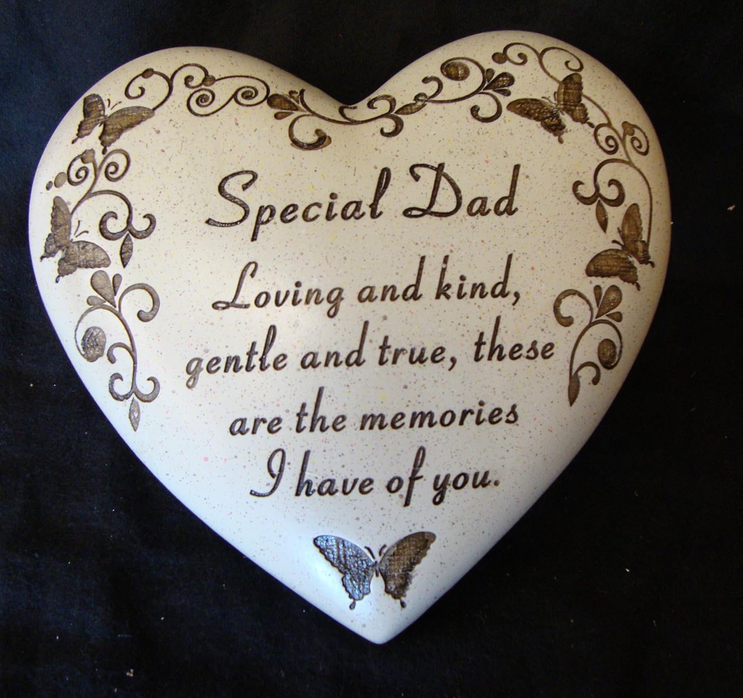Special Dad Heart Shaped Memorial Stone Plaque Fathers Day Amazon.co