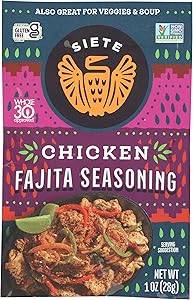 Siete Chicken Fajita Seasoning Mix | Seasoning for Chicken and Veggies | Gluten Free | Vegan | Non GMO | Whole30 Approved | 1