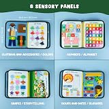 BONNYCO Busy Board for Toddlers Felt Montessori Sensory Board 8 Activities view 2