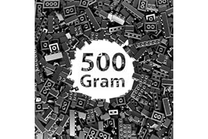 Carlerait Bulk Black Building Bricks, Classic Building Blocks Compatible with All Major Brands