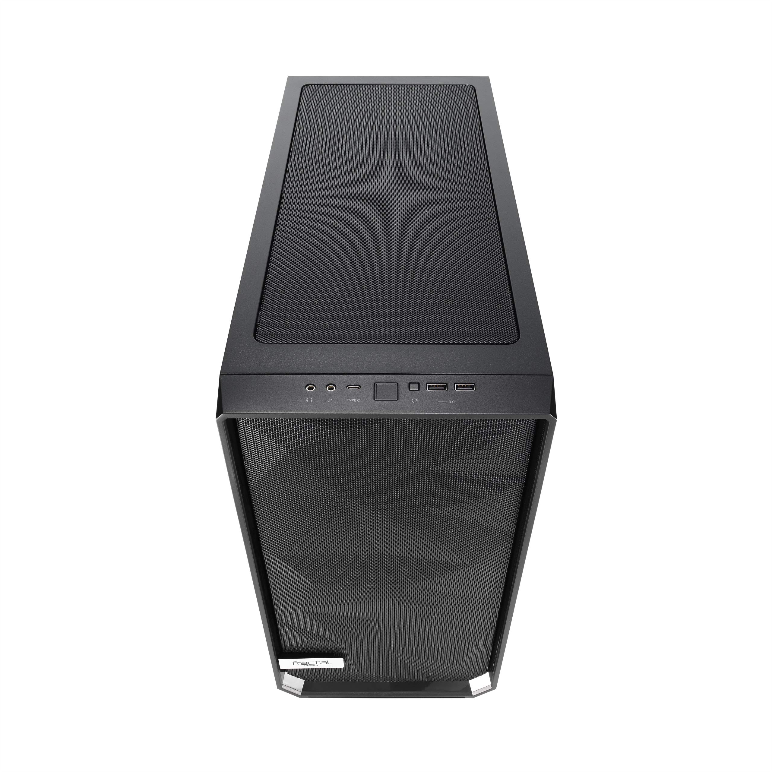 Fractal Design Meshify S2- Mid Tower Computer Case- Airflow/Performance- 3X Silent Fans and Nexus Hub Included- PSU Shroud- Modular Interior- Water-Cooling Ready- USB Type C- Black Tempered Glass