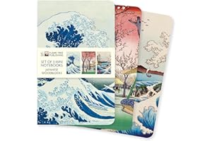 Japanese Woodblocks Set of 3 Mini Notebooks