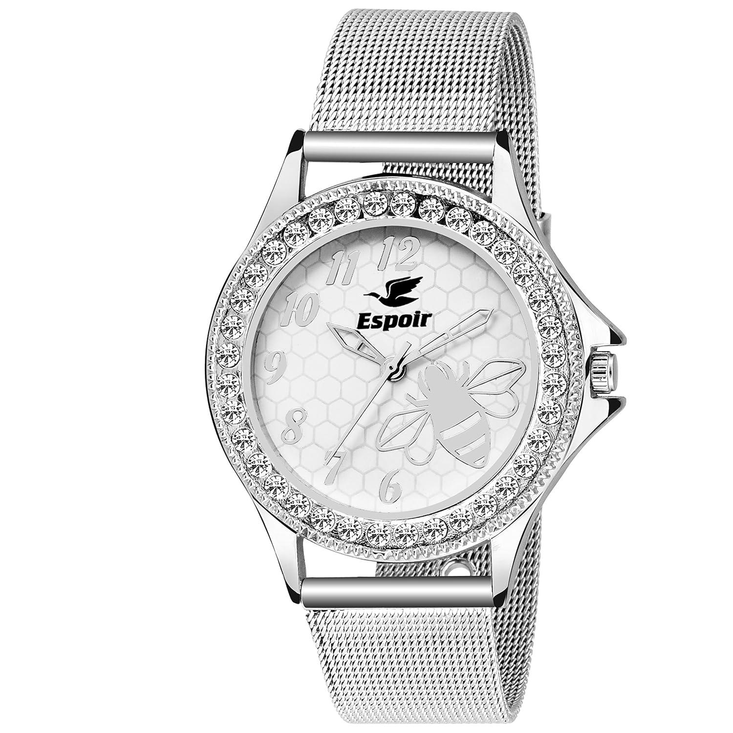 espoir silver dial women's analogue watch - silver0507
