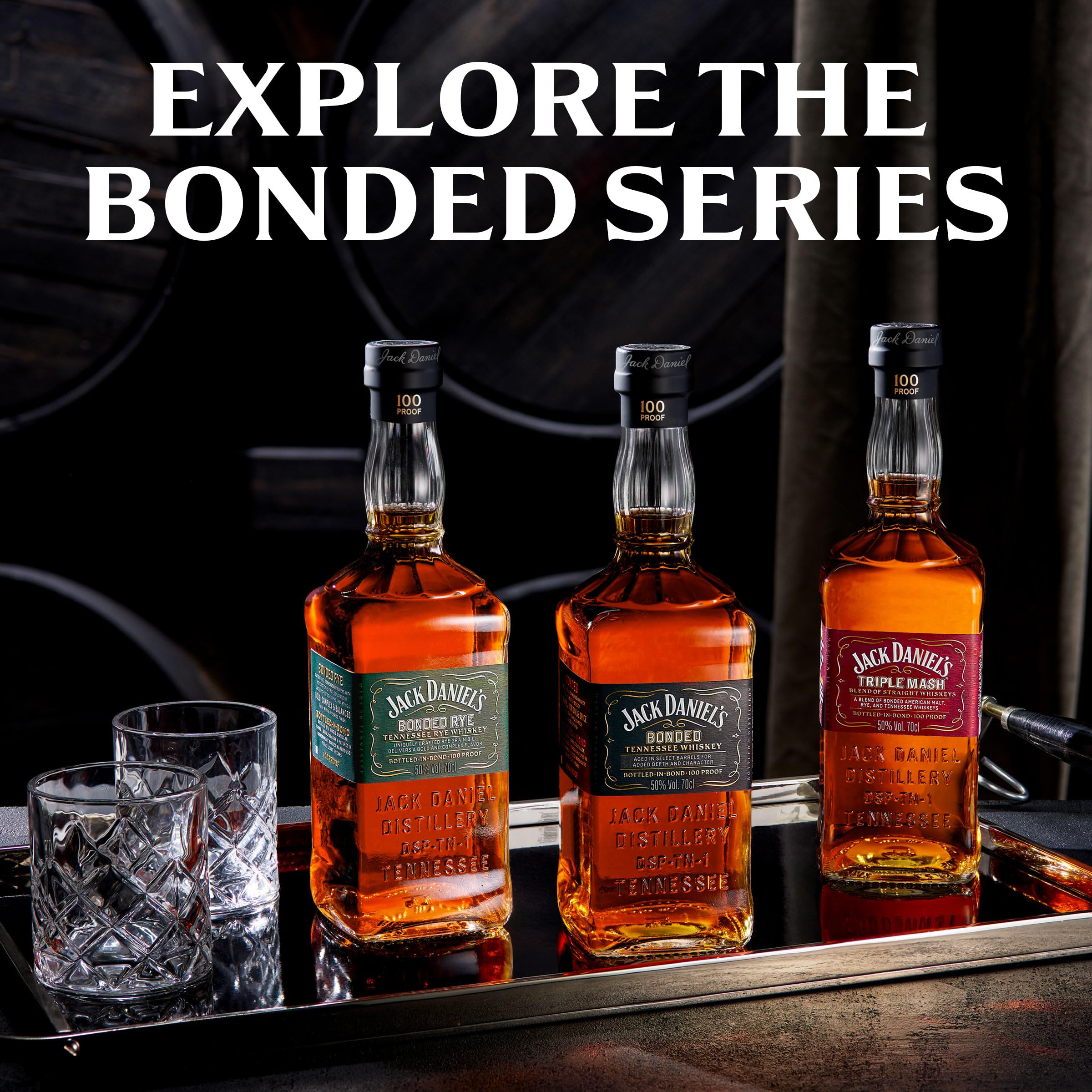 Jack Daniel's Bonded Rye - Tennessee Whiskey - Super Premium - Geschenkempfehlung- Komplexer Geschmack mit Noten von Trockenfrüchten, Toffee und Karamell-0.7L/50% Vol. 5