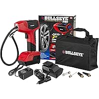 Bullseye Pro Digital Tire Inflator Automatic 150 PSI Max w/Gauge Display Screen & Pre-Set Pressure in KPA, PSI, BAR, kg/cm, B