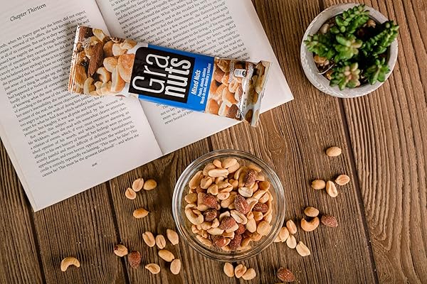 GRANUTS MIXED NUTS | ALMONDS, PEANUTS & CASHEWS | CRUNCHY + SOFT TEXTURES | ON-THE-GO SNACK | 1.41 OZ (12 INNER PACKS)