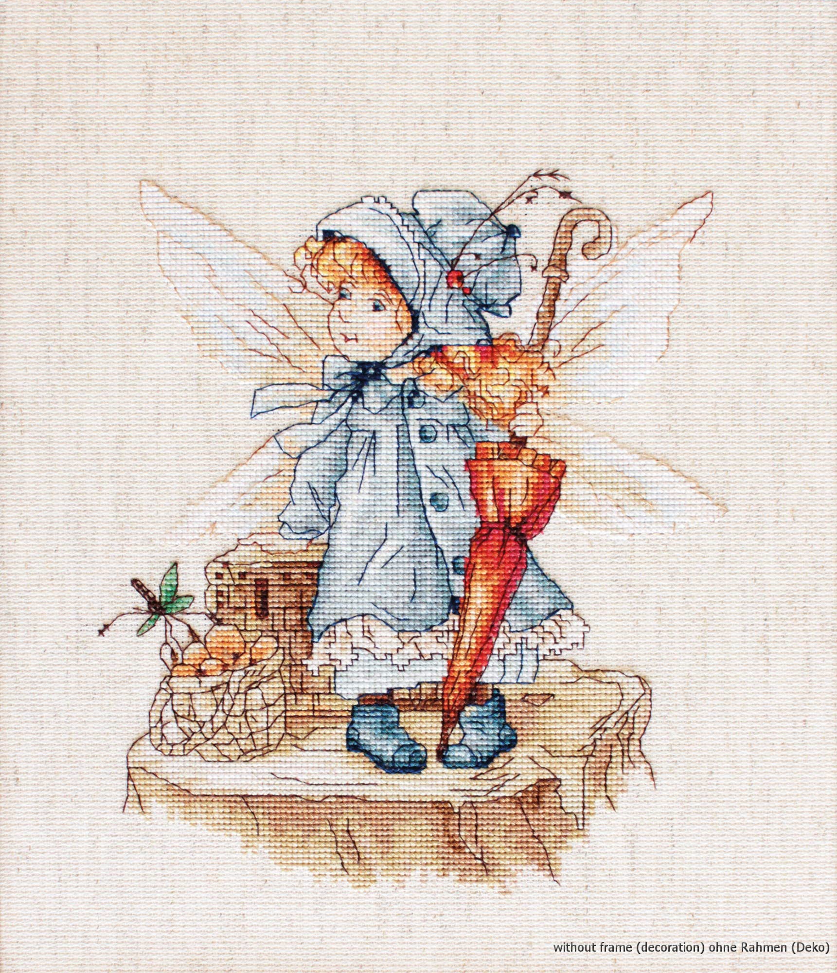 Lucas Cross Stitch Kit, Cotton, Multicoloured, 18x20,5cm