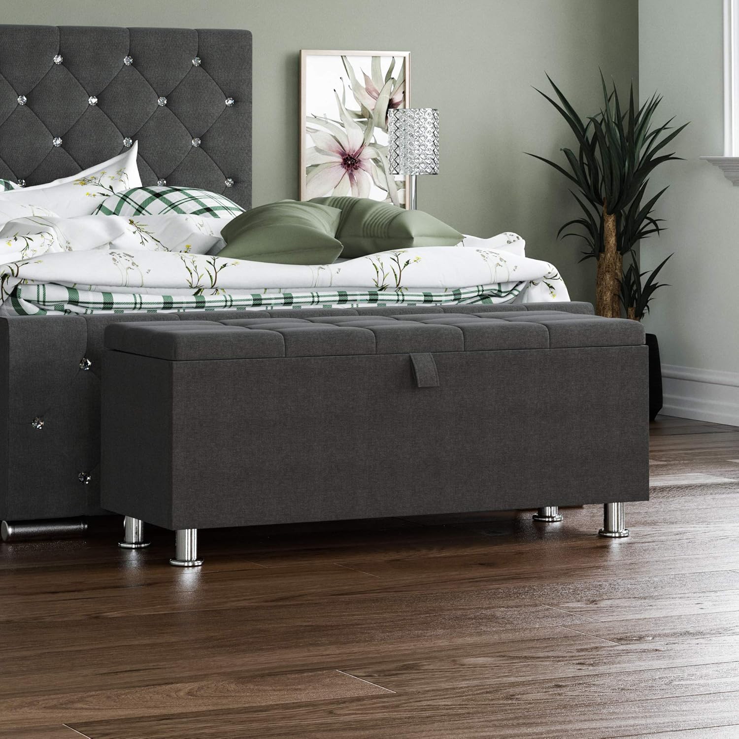 Vida Designs Valencia otomana, Tapa de Tela, Asiento, Taburete, Banco