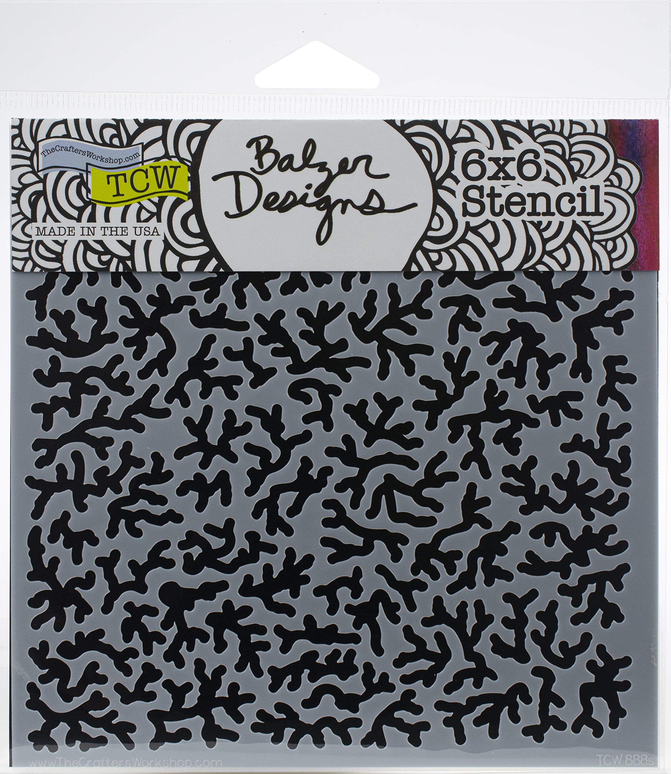 The Crafters Workshop TEMPLATES 6"X6" DENDRITIC, One Size