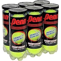Penn Championship Tennis Balls - Extra Duty Felt Pressurized Tennis Balls - 6 Cans, 18 Balls