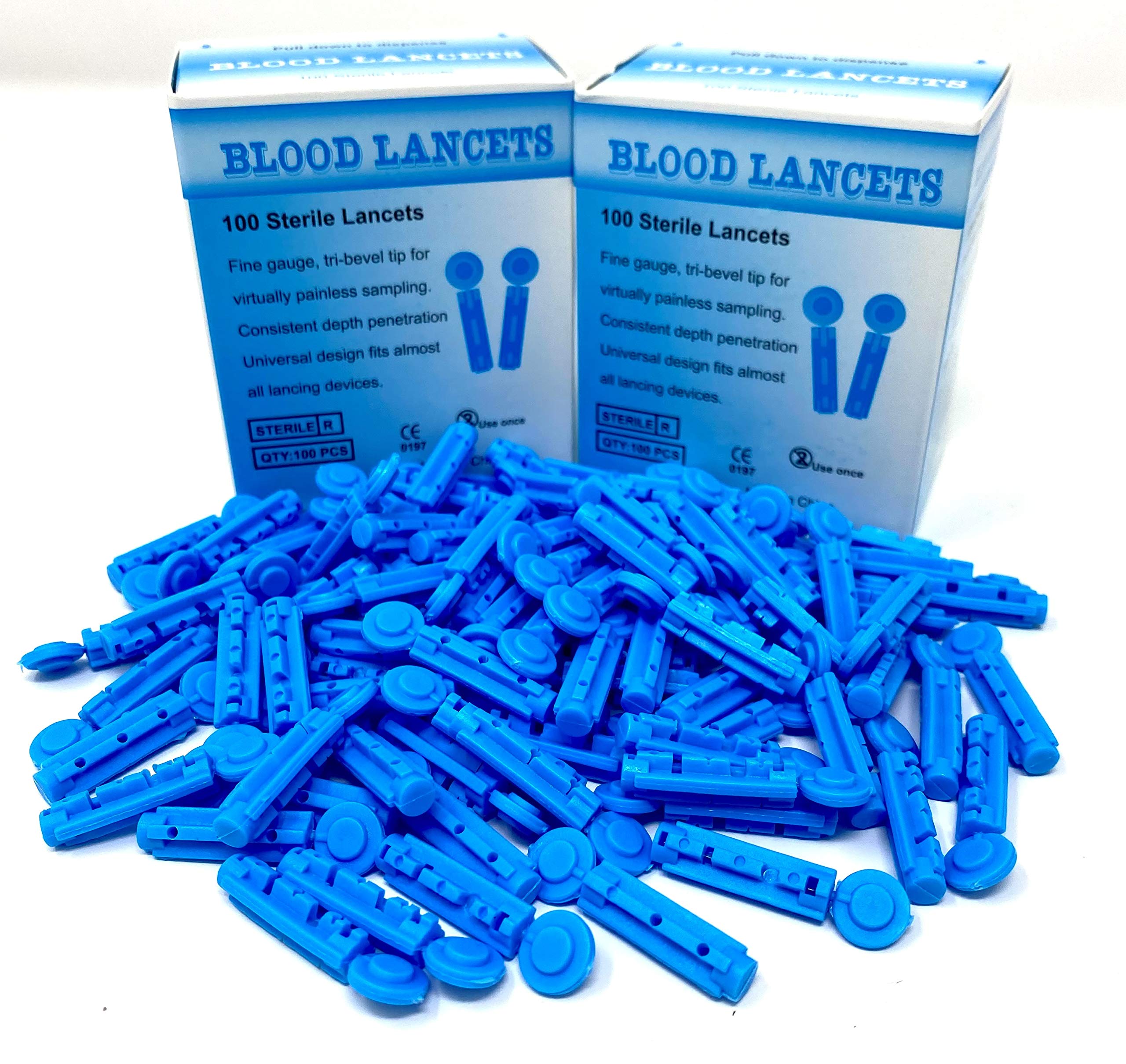28G MediMad Blood Lancets Fully Compatible for PiC Indolor, Microlet, Freestyle, Abbott, On Call plus More. (200)