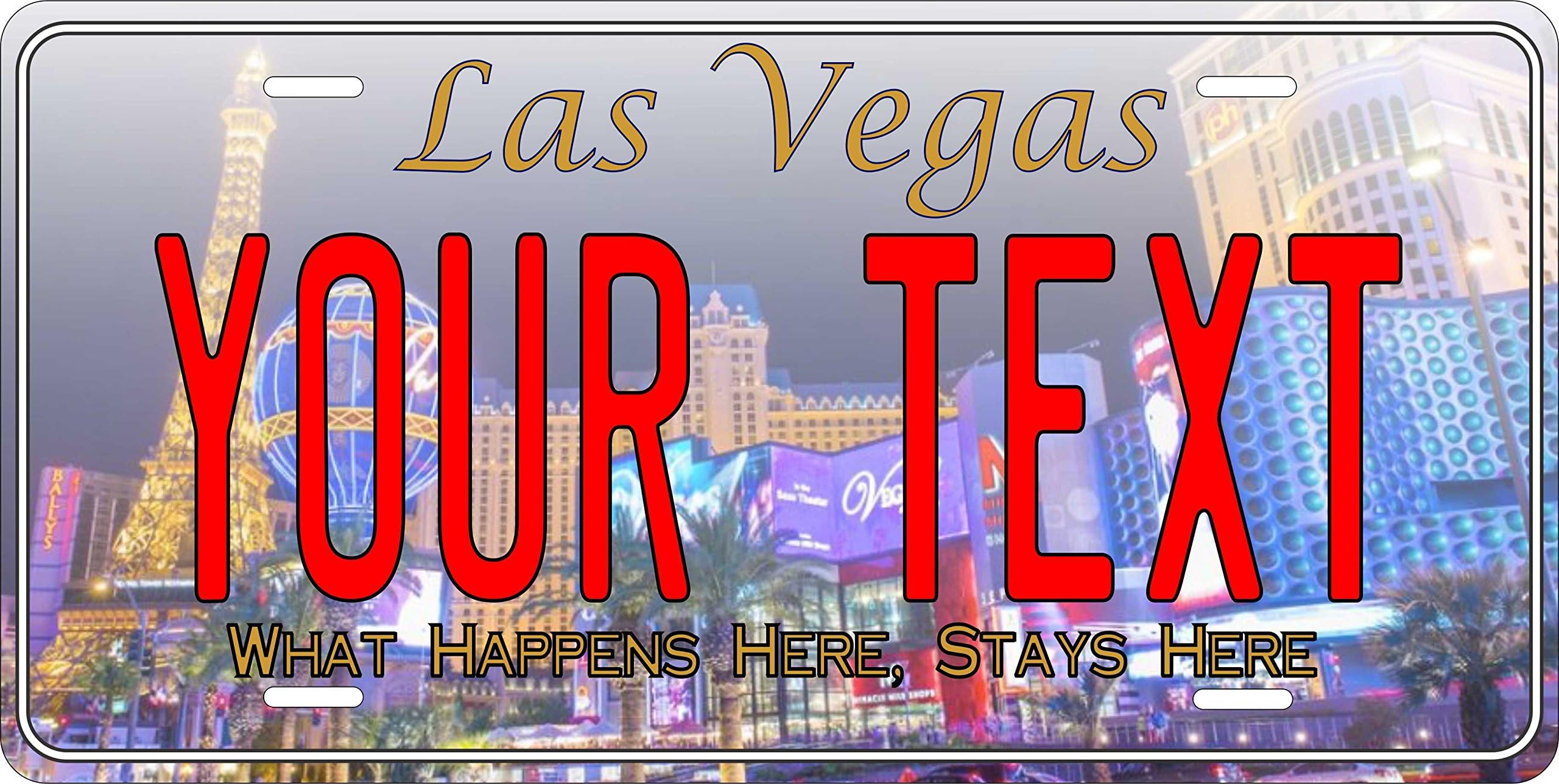 Las Vegas Nevada Personalized Custom Novelty Tag Vehicle Car Auto Motorcycle Moped Bike Bicycle License Plate