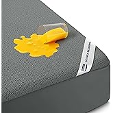 Utopia Bedding Waterproof Mattress Protector King Size, Premium 200 GSM Terry Mattress Cover, Soft & Breathable Bed Cover, Fitted Sheet Style with Stretchable Deep Pockets 17" (Gray)