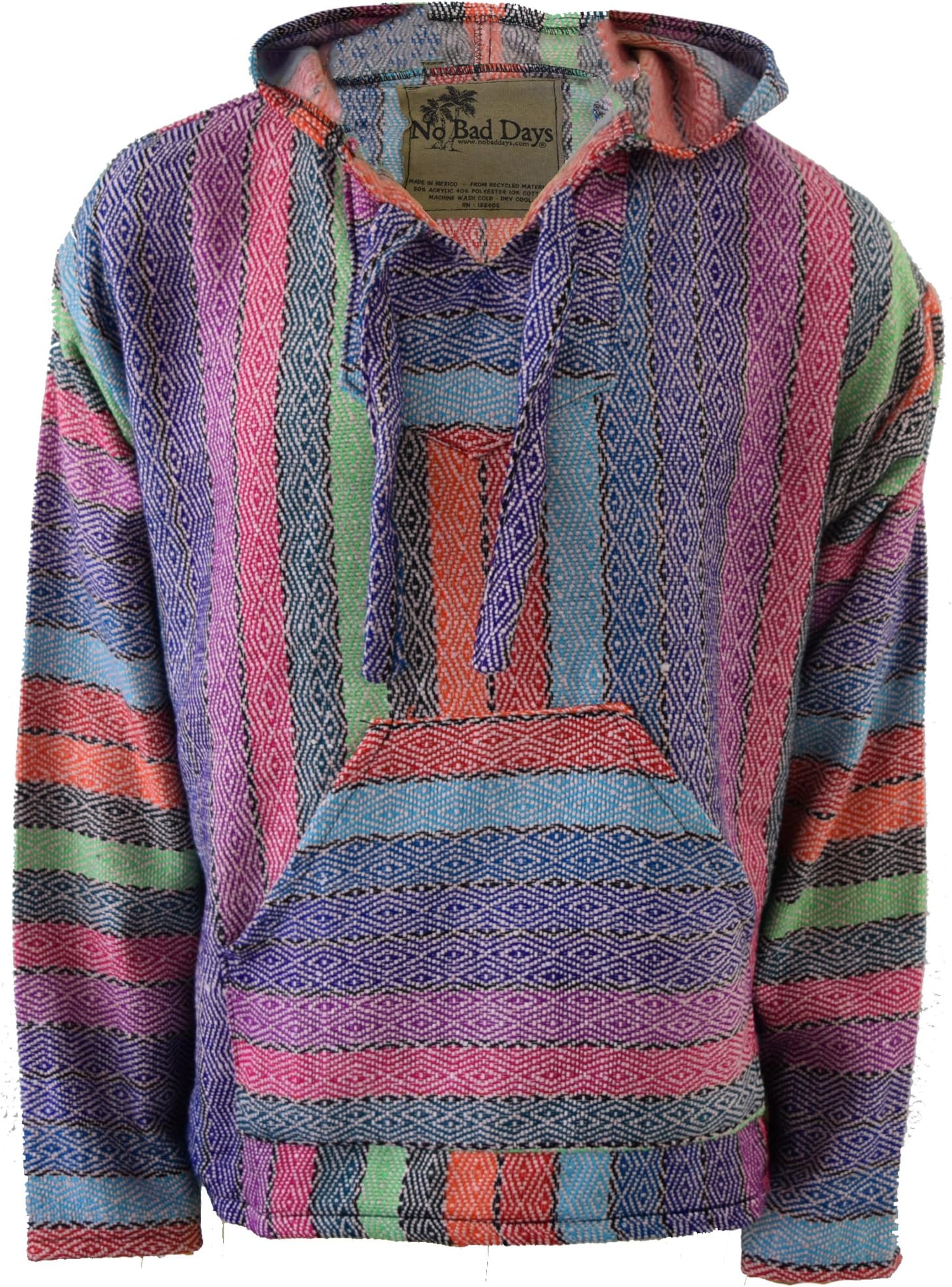 Baja Hoodie - Rose Rainbow Diamond (Medium)