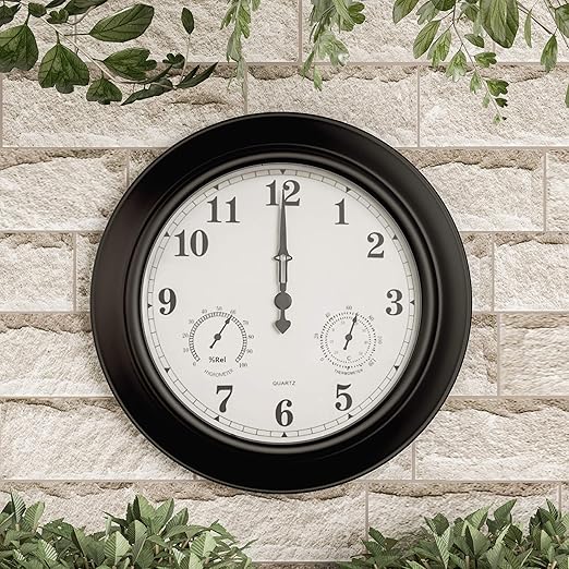 Amazon Com Pure Garden Wall Thermometer Indoor Outdoor Decorative