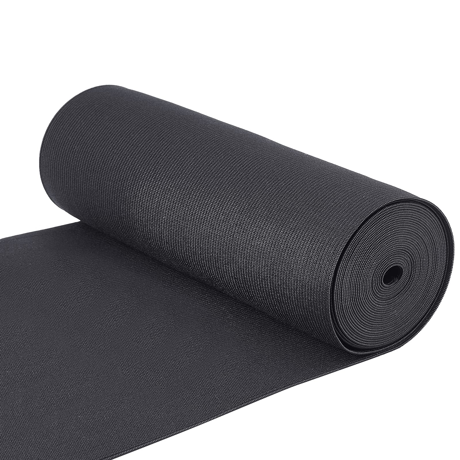 BENECREAT 4 Yard 20cm Wide Black Elastic Band Flat Stretch Strap Fabric Band for Sewing and DIY Crafting