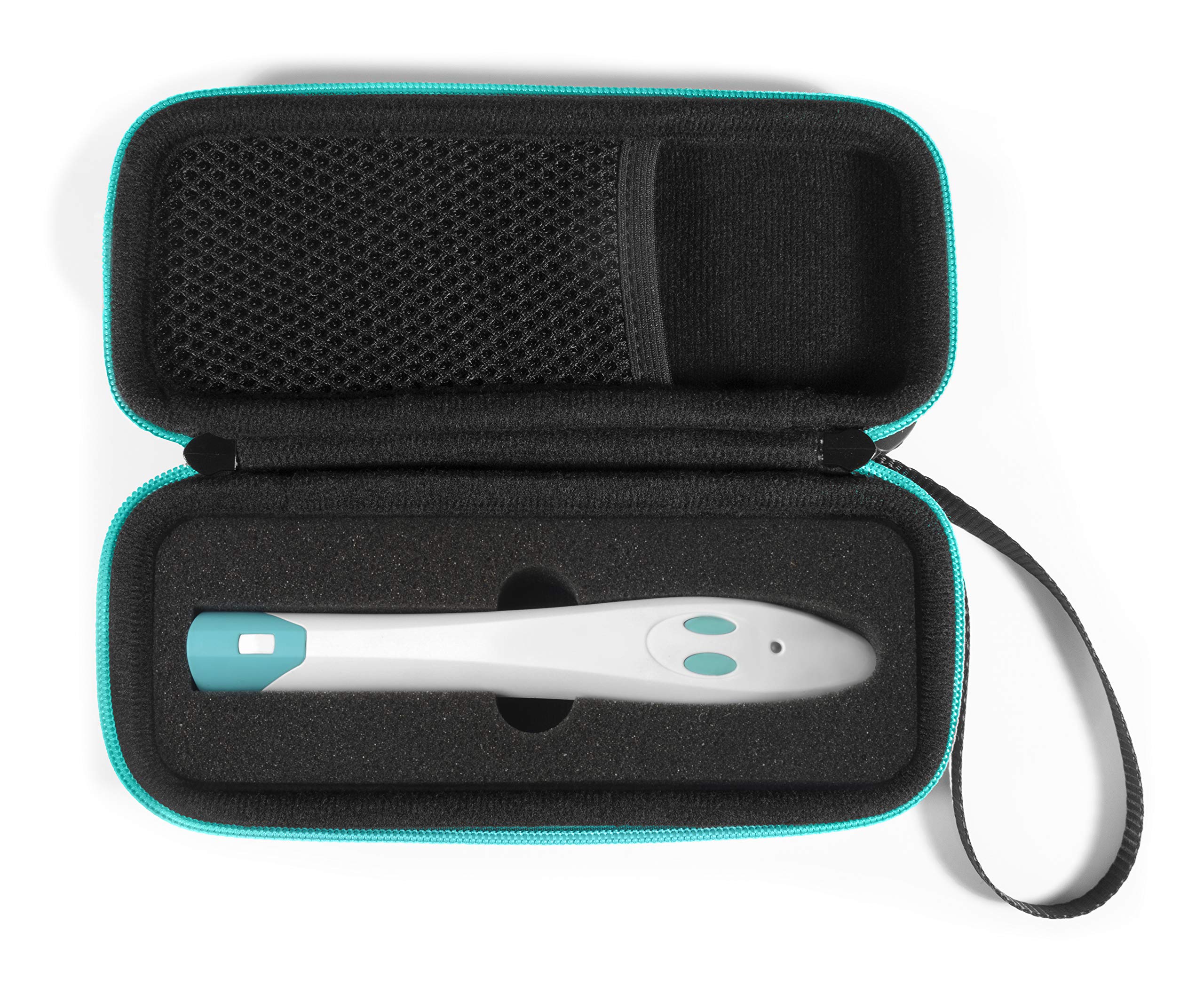 Protective and Travel case for bite Away Stick by Health Enterprises, Mesh Accessory Pocket, Removable Wrist Strap, Customized Inlay, Detachable Wrist Strap