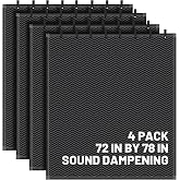 Tudomro 4 Pcs Soundproof Blanket 72'' x 78'' Sound Dampening Blanket with Grommet Outdoor Noise Barriers Studio Insulated Sound Absorption Sheet for Door Acoustic Noise General Indoor or Outdoor Use