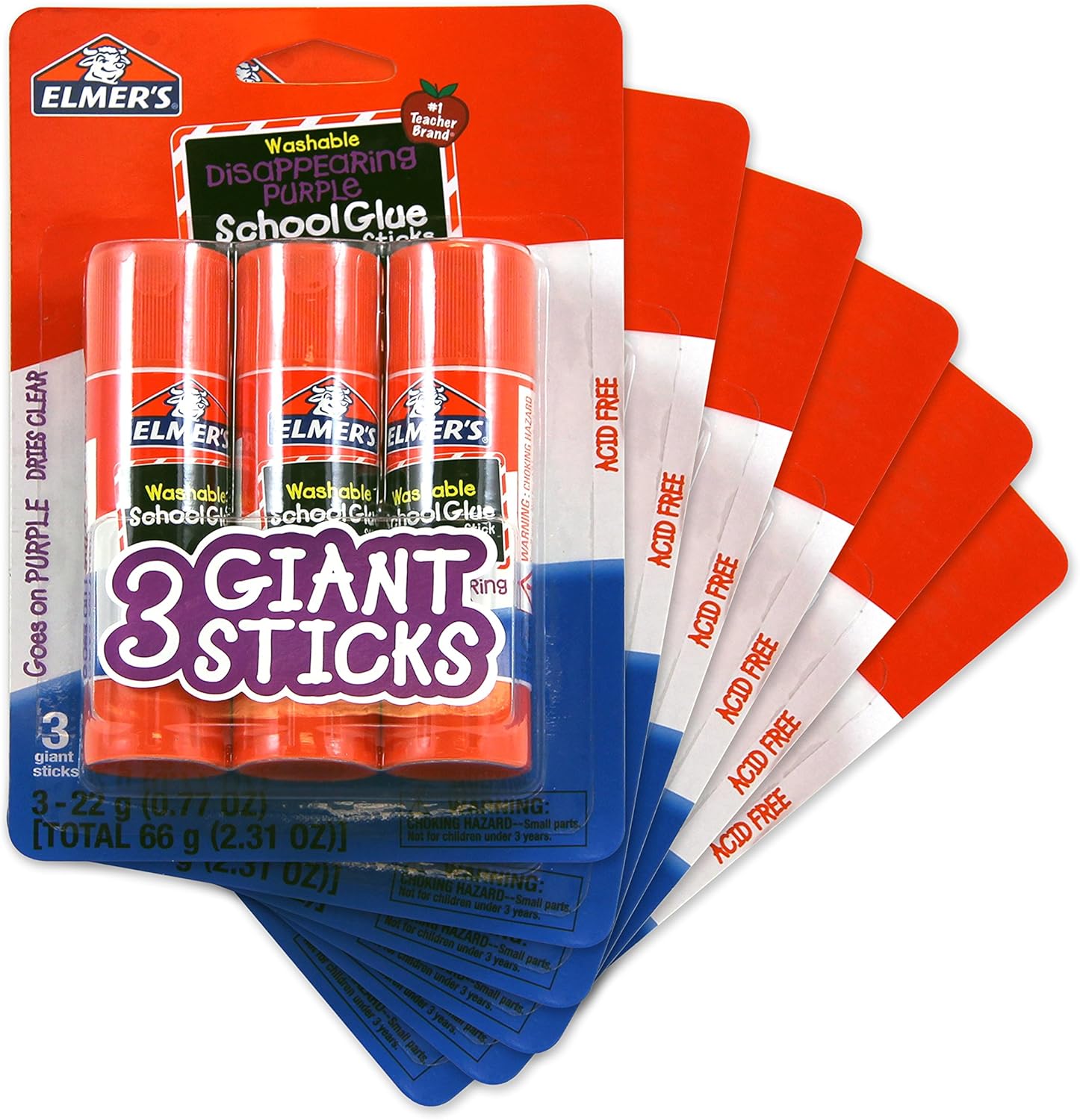 Elmer's Disappearing Purple School Glue, Washable, 12 Pack (E1559): Office Products