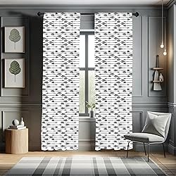 Lunarable Arrows Window Curtains, Sketchy