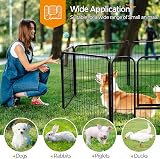 Yaheetech 6 Panel Dog Playpen 60 cm Tall Heavy Duty Metal Fence Indoor Outdoor view 6