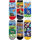 Jefferies Socks Boy's Space Pirate Dinosaur Fun Colorful Pattern Crew Socks 6 Pack