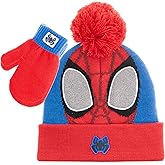 Marvel Spider-Man Boys Winter Hat and Mitten Set, Beanie Hat and Gloves