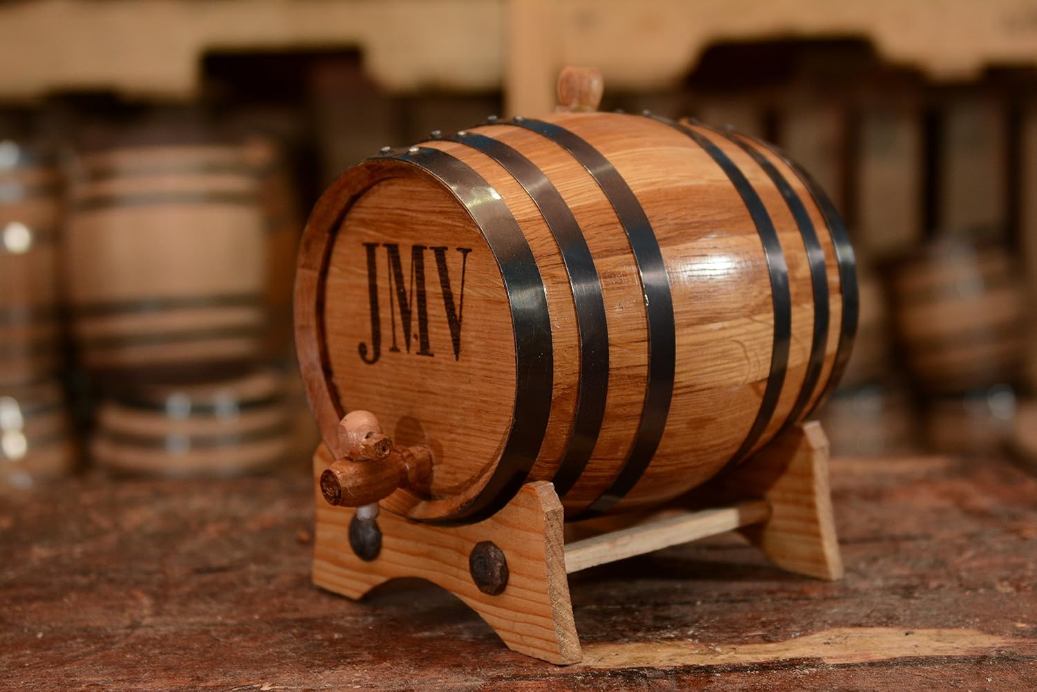 Best Wine Barrel Head Bar Cabinet