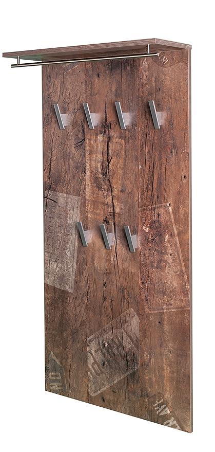 Schildmeyer Brisbane Garderobe 133485, Melaminharzbeschichtete Spanplatte, panamaeiche, 60.0 x 20.5 x 120.5 cm