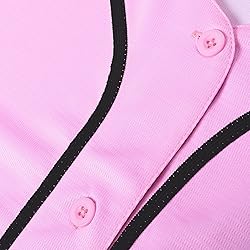 DEHANER Pink Blank Baseball Jersey Style Shirts for