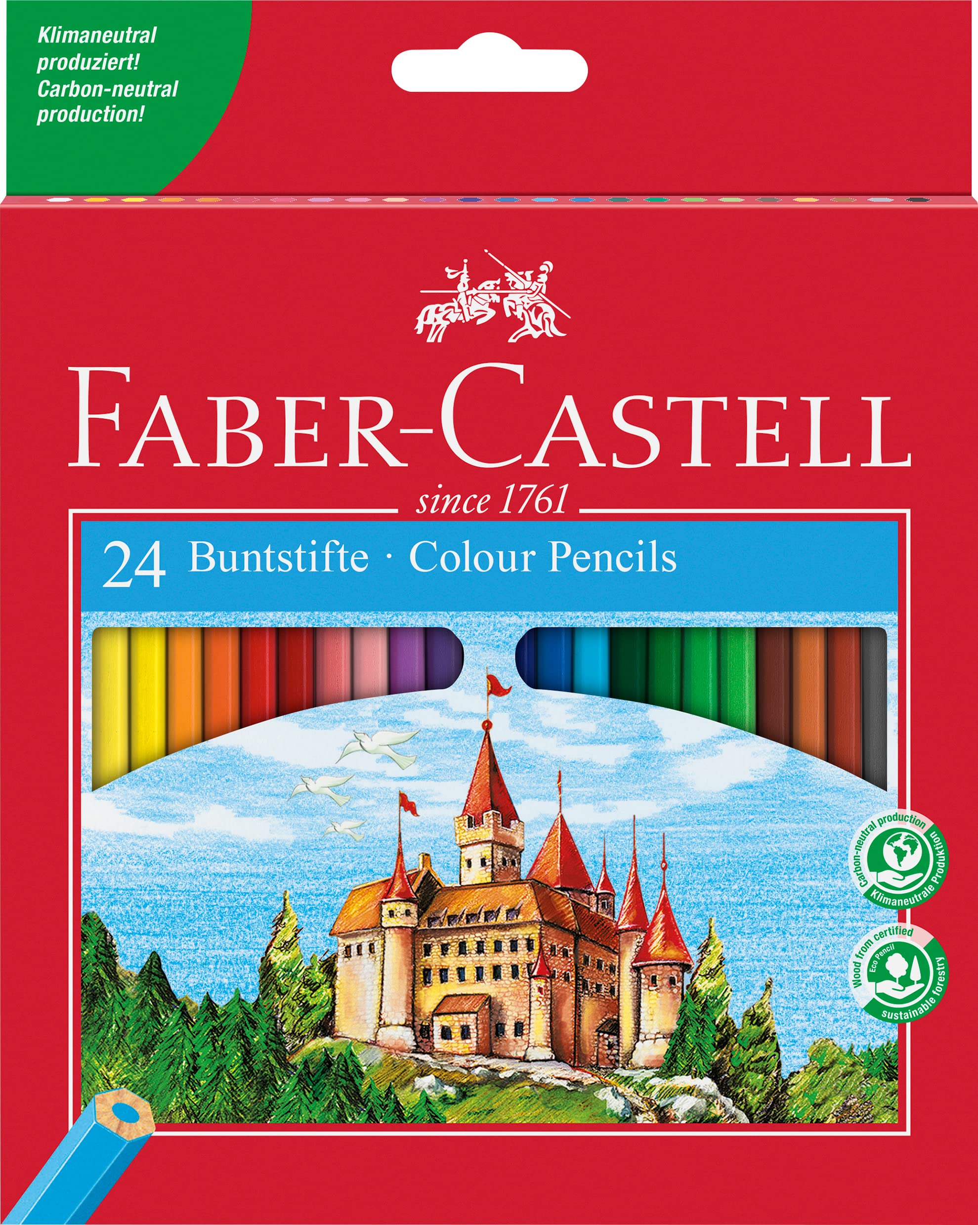 Faber-Castell Colour Pencil Case Hexagonal, Box of 24