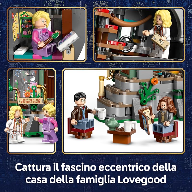 Harry Potter La Casa di Luna Lovegood Giocattolo - Modellino in Miniatura con Mattoncino Luminoso e 5 Minifigure - Decorazione Camera da Letto - Regalo per Bambine e Bambini da 10 Anni - 76467 — foto 5 di 8