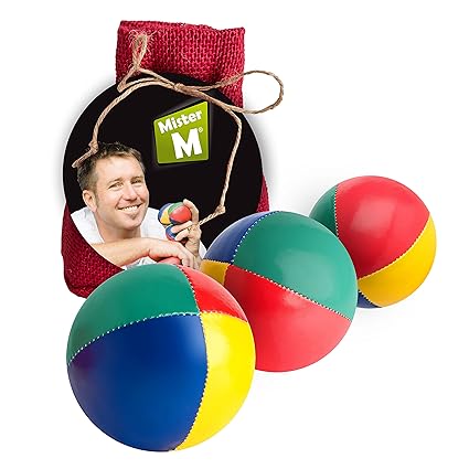 Mister M ? Das Ultimative 3 Ball Jonglier Set ? mit Lern Video (online) ? im Jute Sack