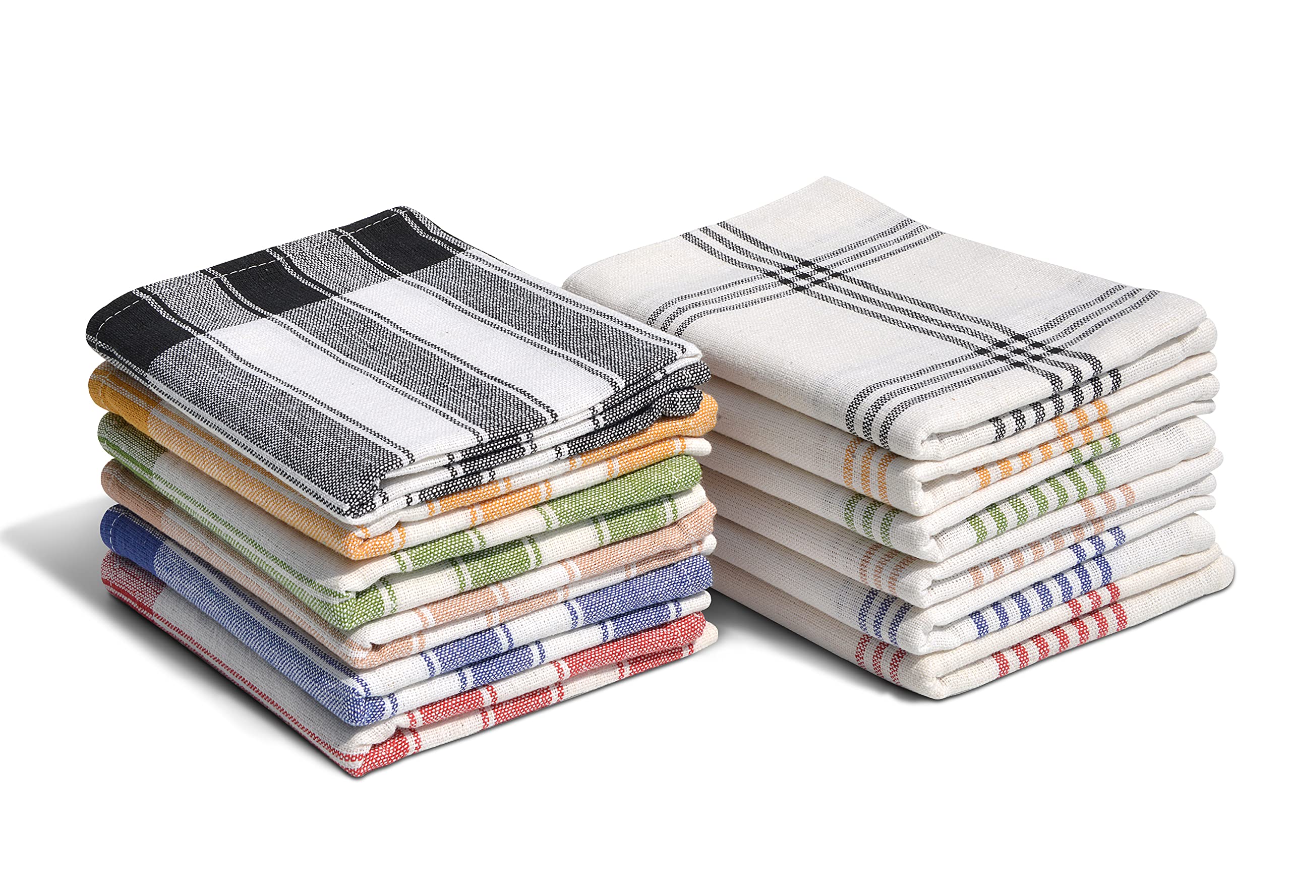 Home Passion 52570 Pack of 12 Kitchen Towels 50 x 70 cm Multi-Coloured