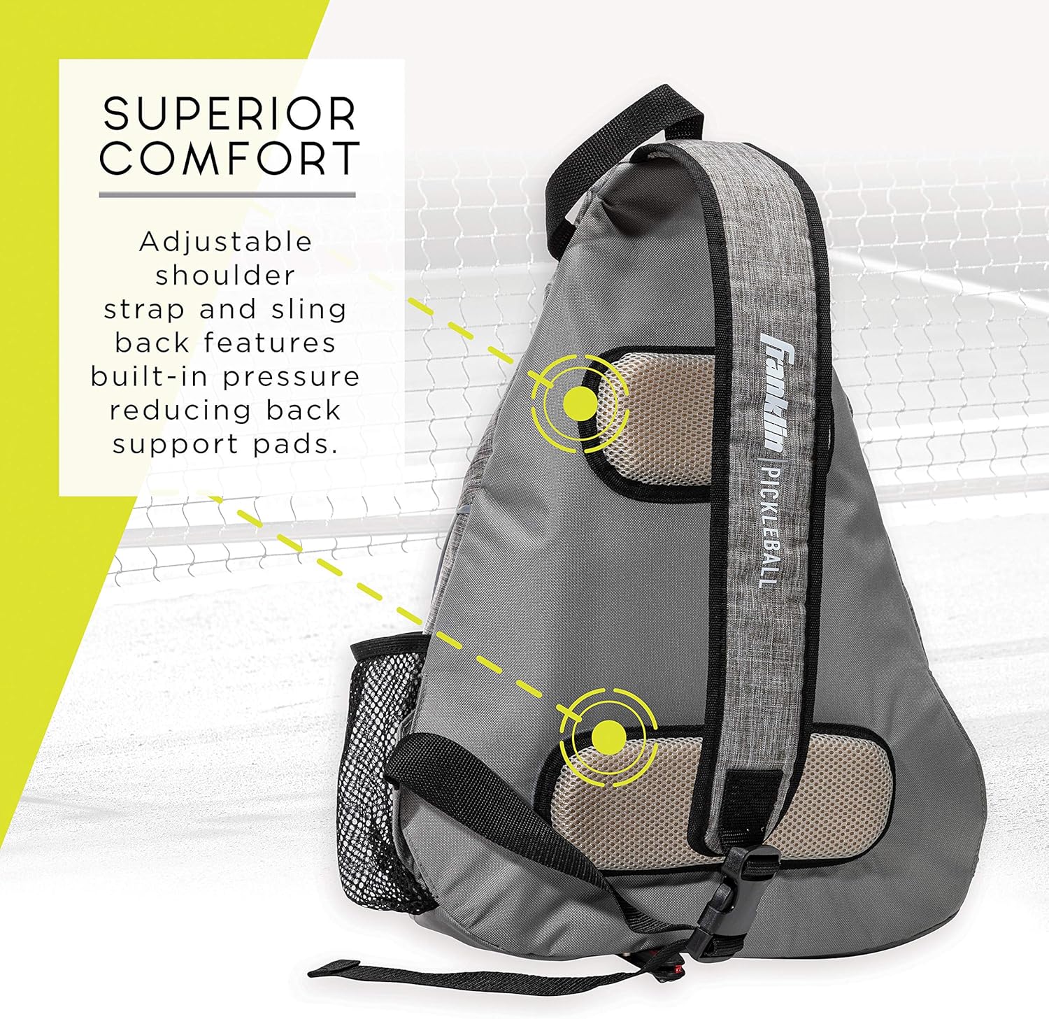 Franklin Sports Pickleball Sling Bag – Official Pickleball Bag of The U.S. Open Pickleball Championships – Adjustable – Gray/Blue : Sports & Outdoors