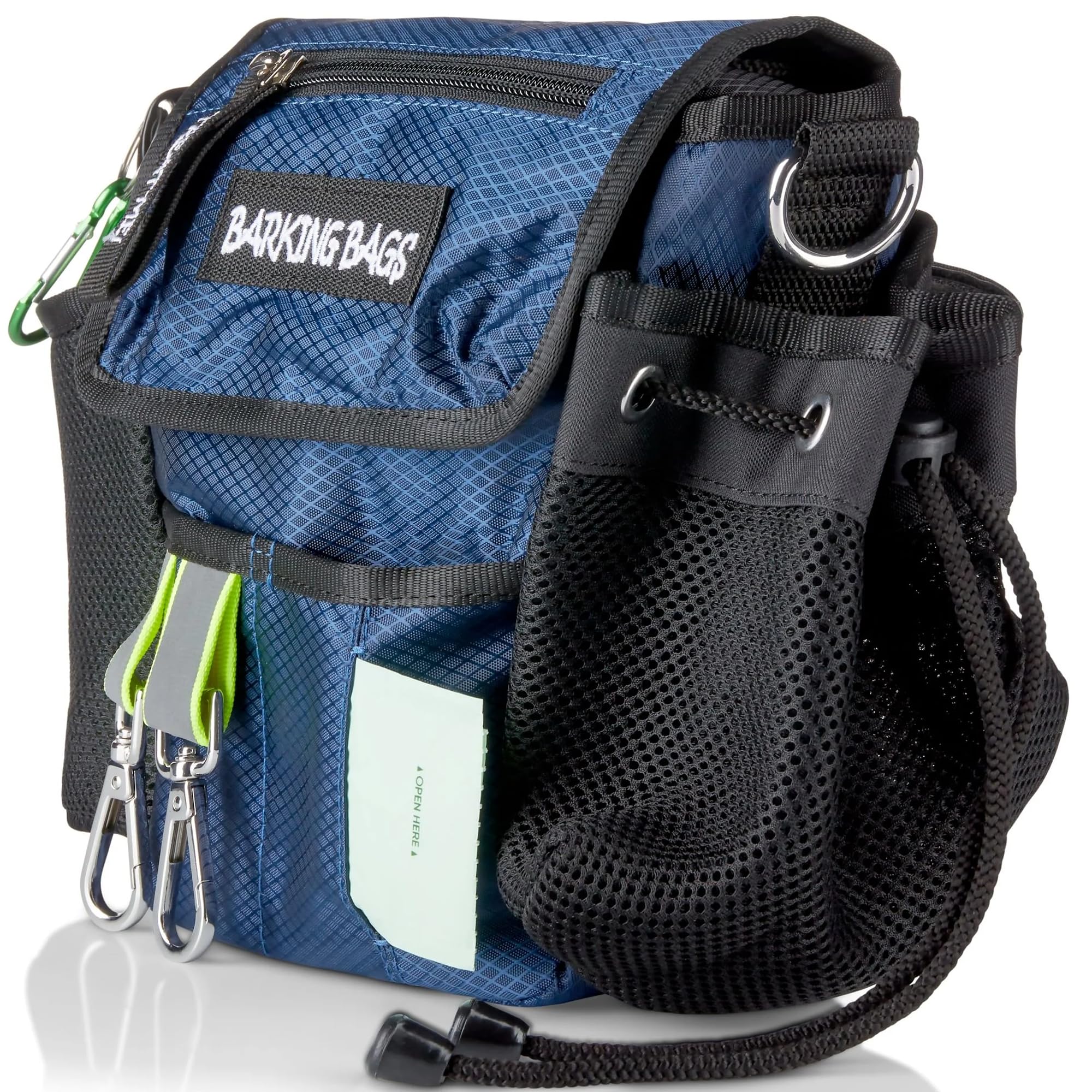 Barking Bags | Original Dog Walking Bag - Blue | As Seen On Dragons’ Den | Lightweight & Practical Design | Carry Dog Toys, Treats, Poop Bags & More with Ease