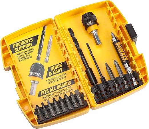 Amazon.com: DeWalt dw2513 Rapid carga 15 pieza Perforación y conducción