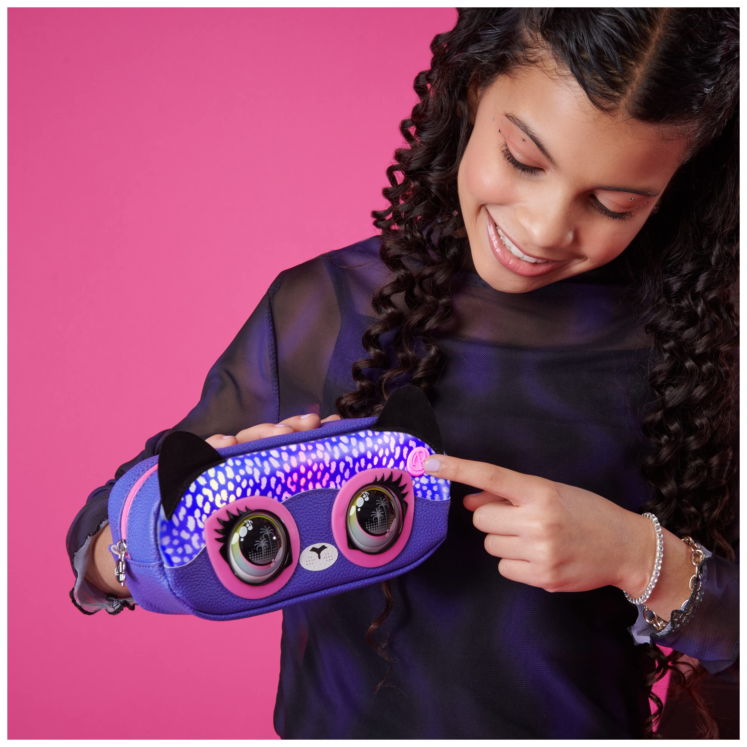 Purse Pets, Savannah Spotlight Belt Bag, Interactive Pet Toy & Fanny Pack Crossbody Purse, Over 30 Sounds & Light Effects, Girls Bag & Tween Gifts