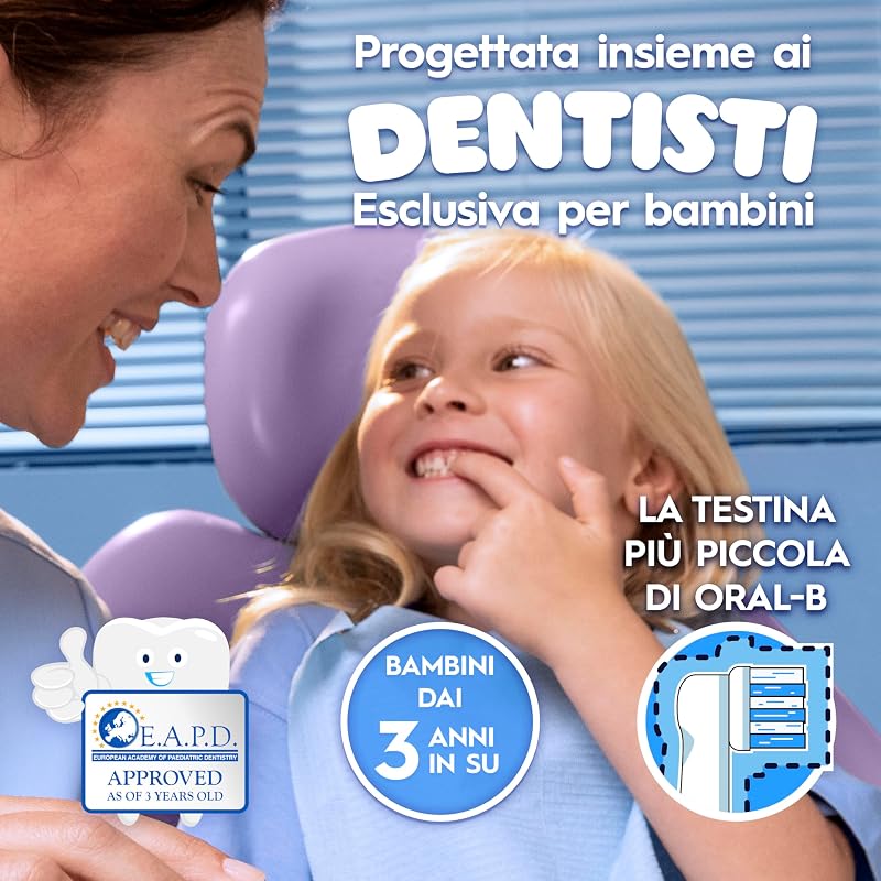 Testine di Ricambio Kids 3+, Bianche, con Disney Frozen, 4 Ricambi