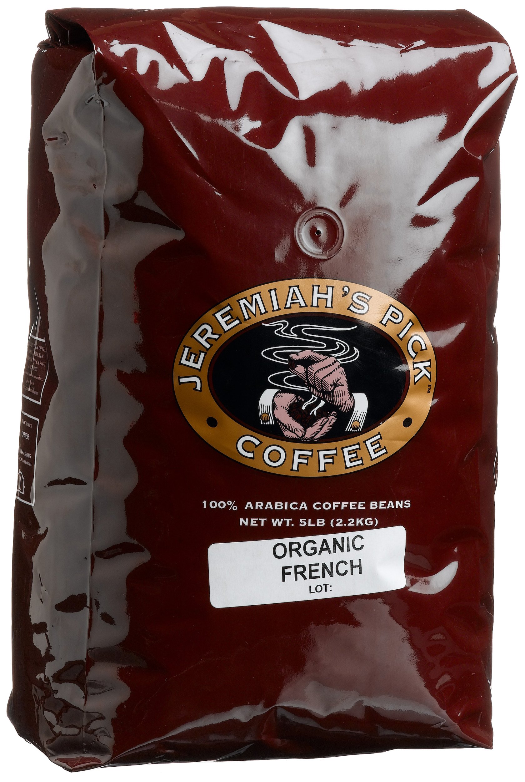 Jeremiah's Pick Coffee Organic French Roast Whole Bean Coffee, 5Pound