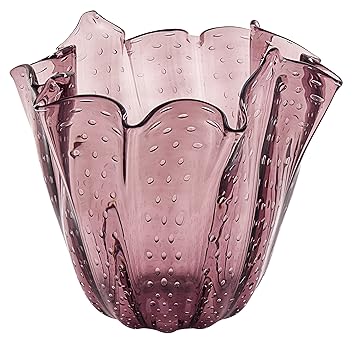 Amazon Murano Glam Fazzoletto Bolle Centerpieceムラーノガラス花瓶