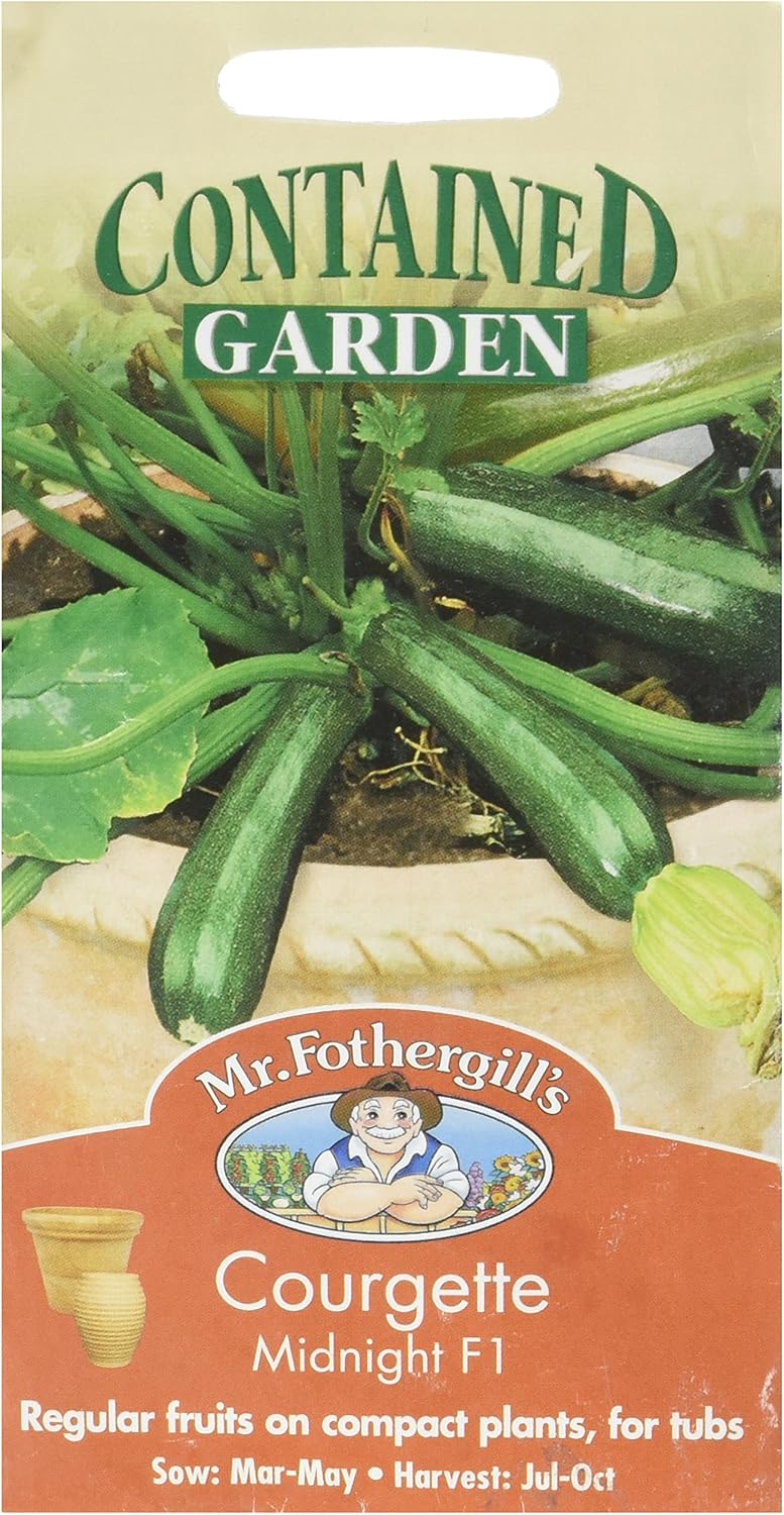 Mr. Fothergill's Midnight F1 Courgette Seed, green