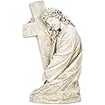 Joseph's Studio by Roman, Jesus Holding a Cross Garden Statue, Religious Outdoor Decor
